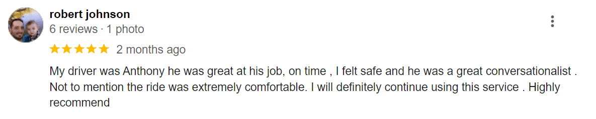 Five-star customer review from Robert Johnson